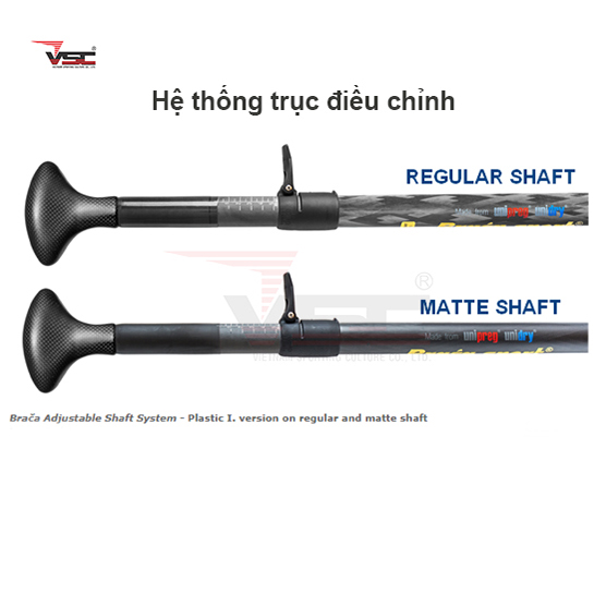 Hệ thống trục điều chỉnh mái chèo Braca Dragon - mái chèo thuyền rồng